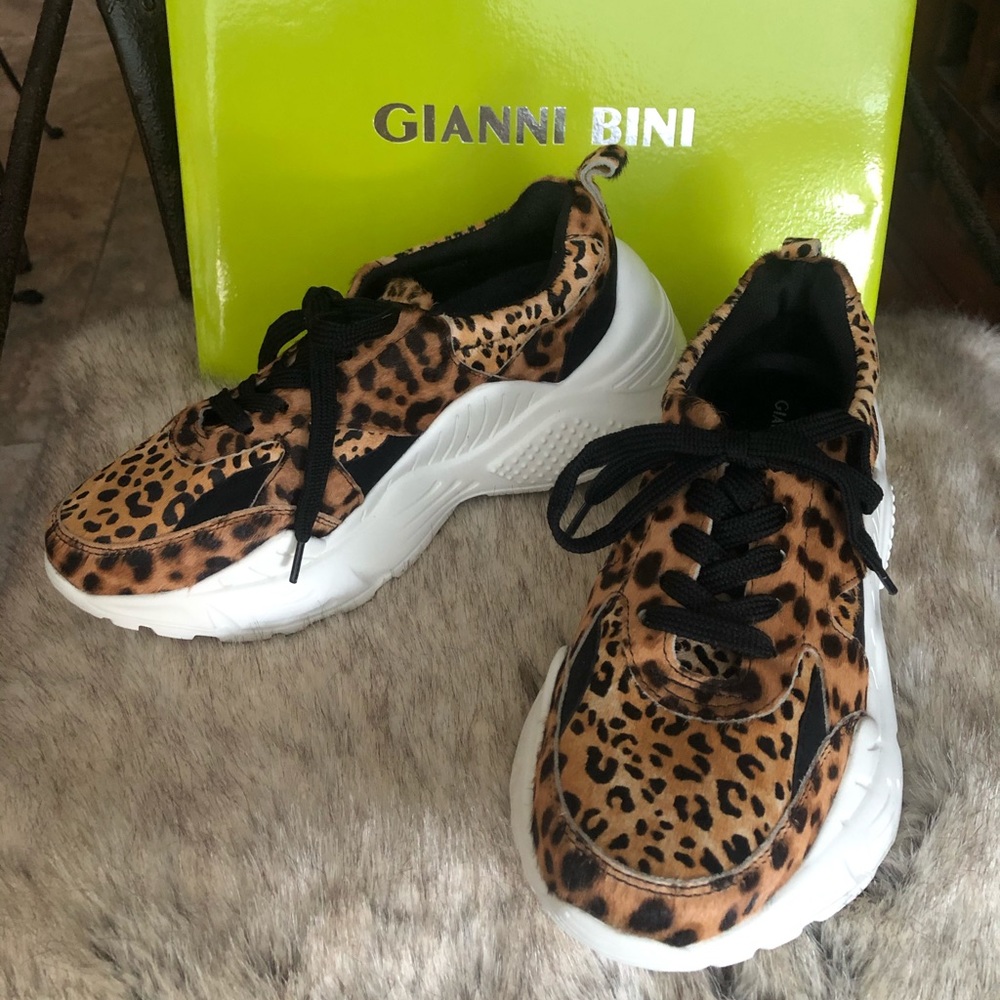 Calf hair Leopard print Sneakers